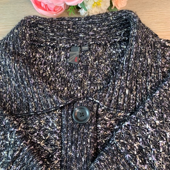 Black & grey sweater with cropped sleeves SZ M - Picture 5 of 6